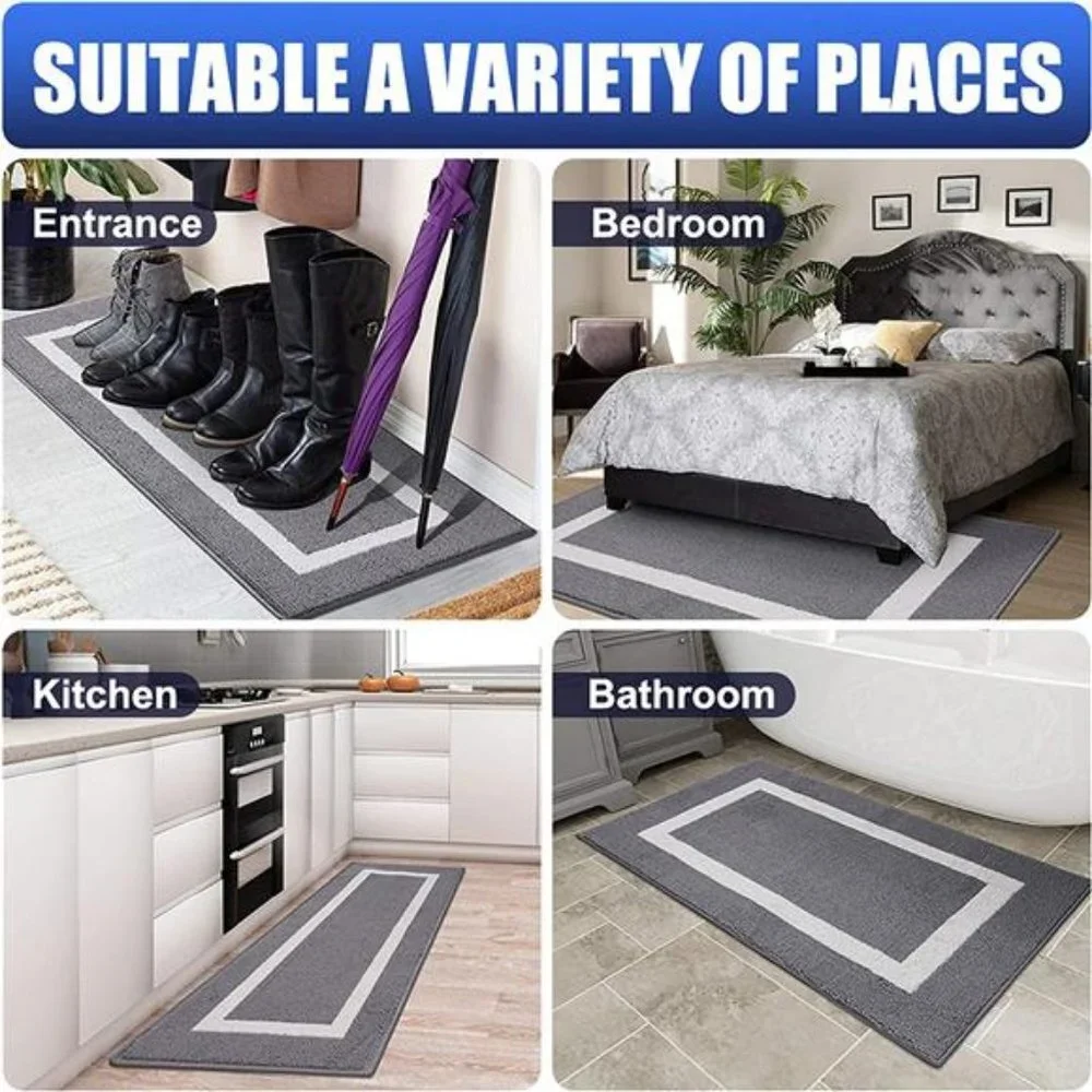 Indoor Door Mat, 20x32, Non-Slip Absorbent Resist Dirt Entrance Rug